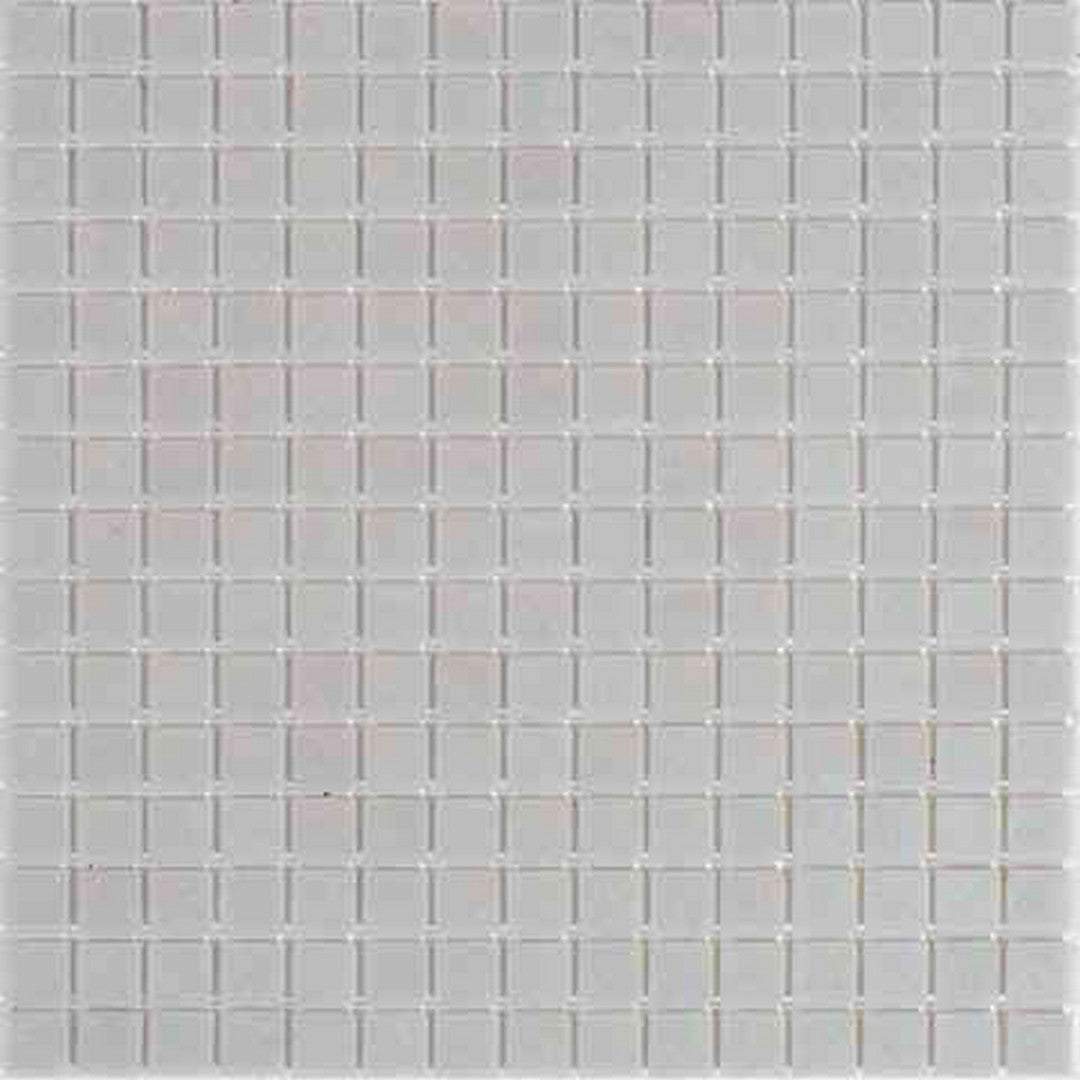 MiR Alma Solid Color 0.8" Sandy Grey 12" x 12" Glass Mosaic