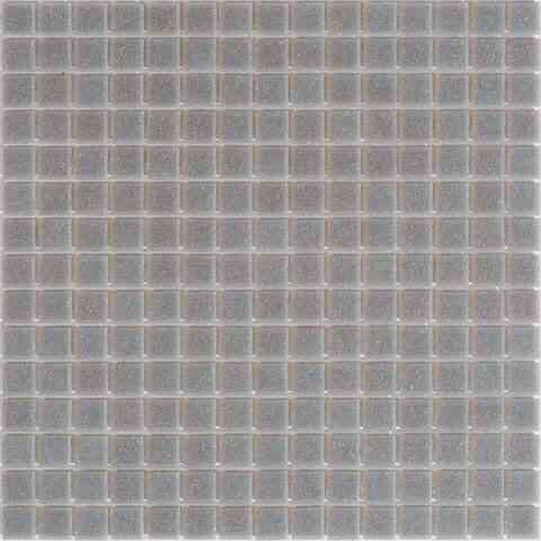 MiR Alma Solid Color 0.8" Sandy Grey 12" x 12" Glass Mosaic