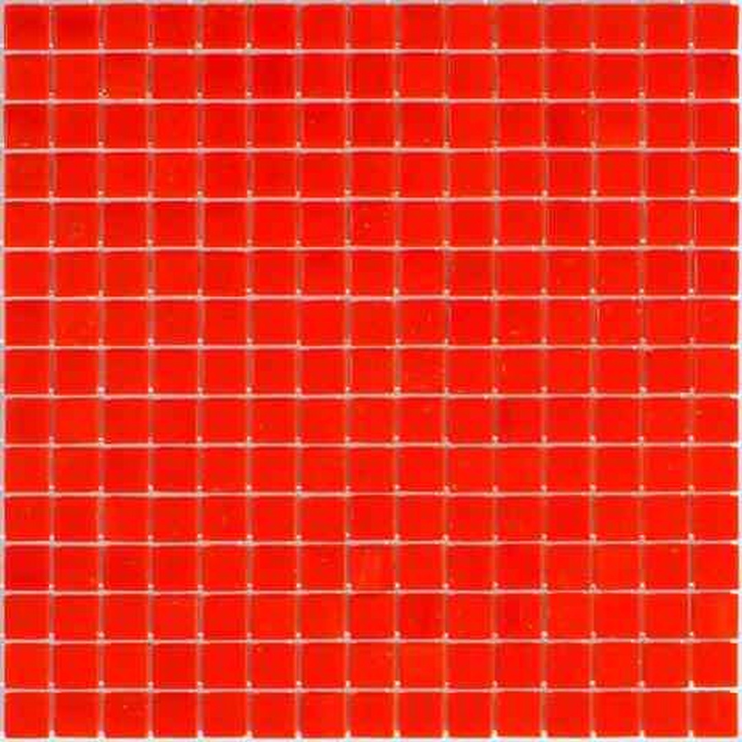 MiR Alma Solid Color 0.8" Sandy Red 12" x 12" Glass Mosaic