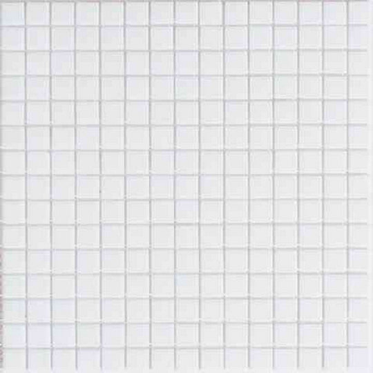 MiR Alma Solid Color 0.8" Sandy White 12" x 12" Glass Mosaic