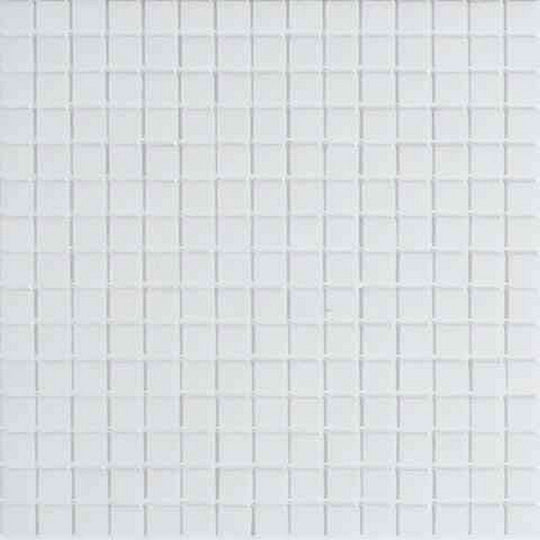 MiR Alma Solid Color 0.8" Sandy White 12" x 12" Glass Mosaic