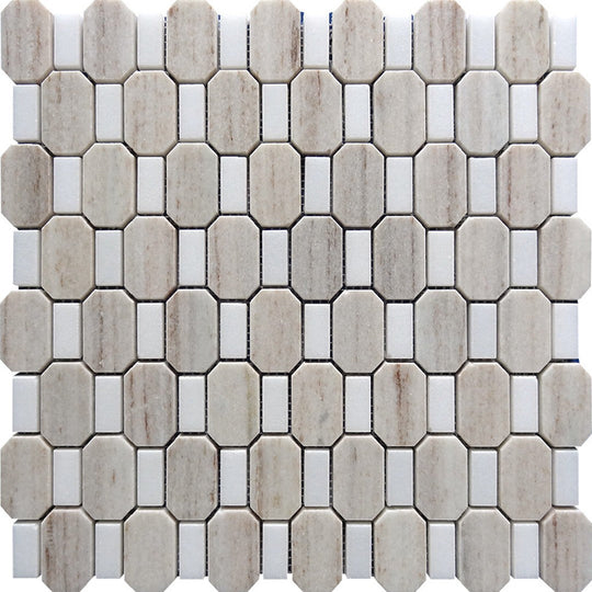 MiR Sahara 12.2" x 13.2" Natural Stone Mosaic Polished