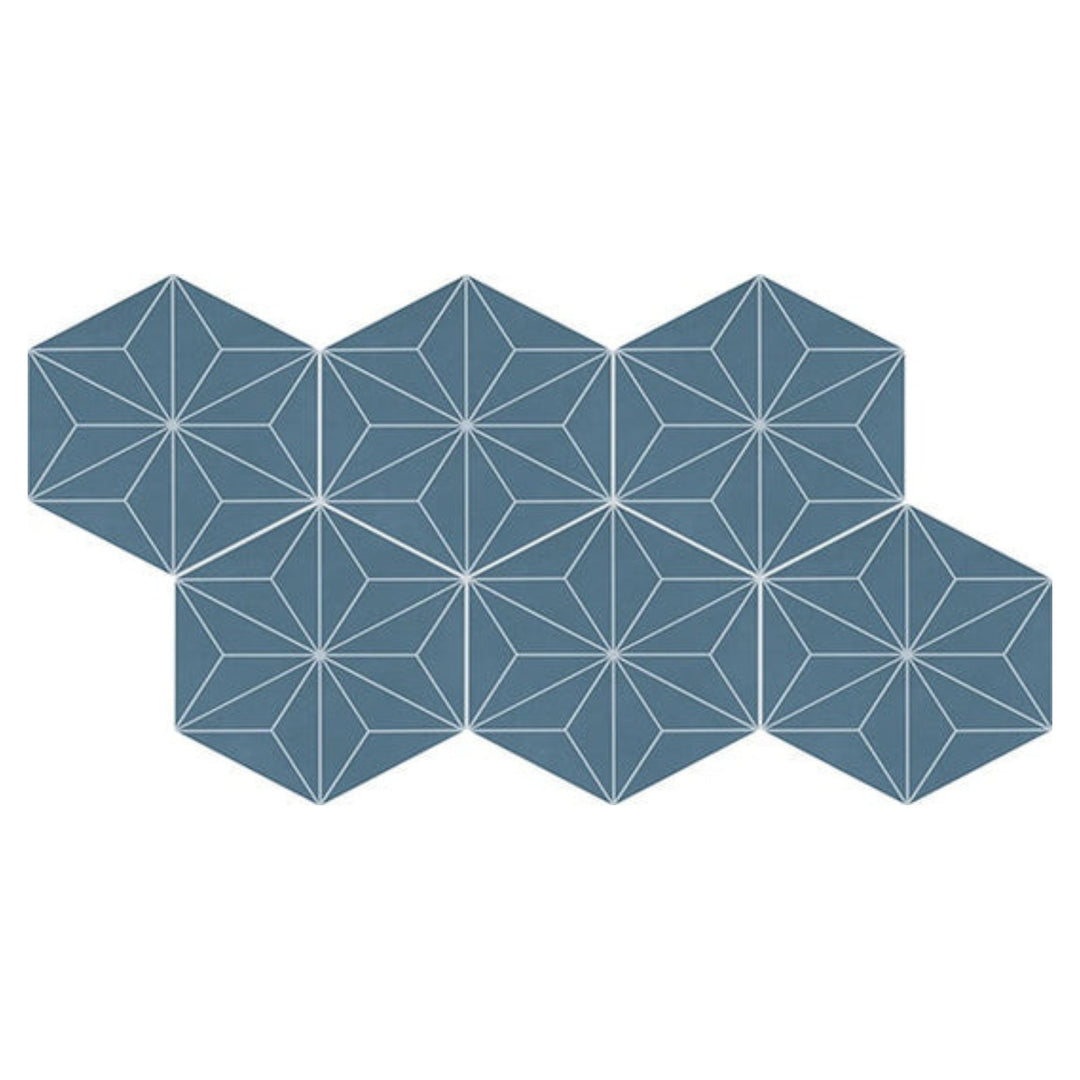 Daltile Scrapbook 8" x 9" Matte Porcelain Asanoha Hexagon Tile