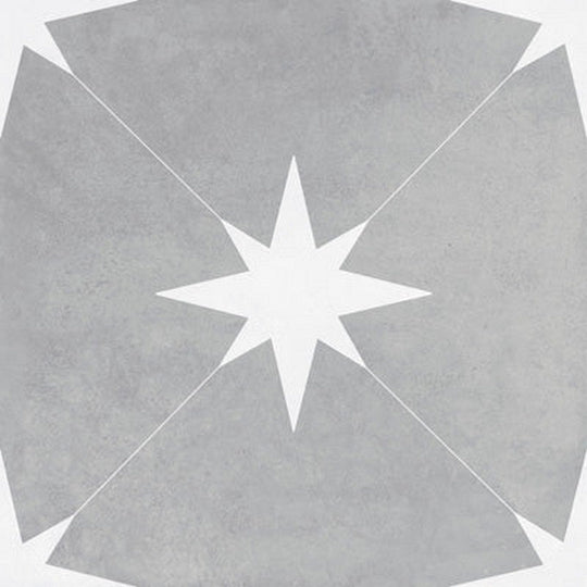 Ottimo Starburst 8.7" x 8.7" Matte Ponent Porcelain Tile