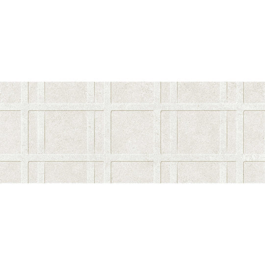 Crossville 18" x 48" Caliza Texture Carved 3D Ceramic Wall Tile