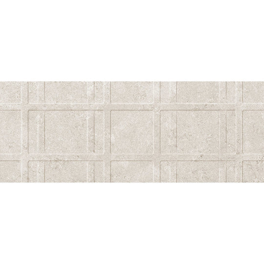 Crossville 18" x 48" Caliza Texture Carved 3D Ceramic Wall Tile
