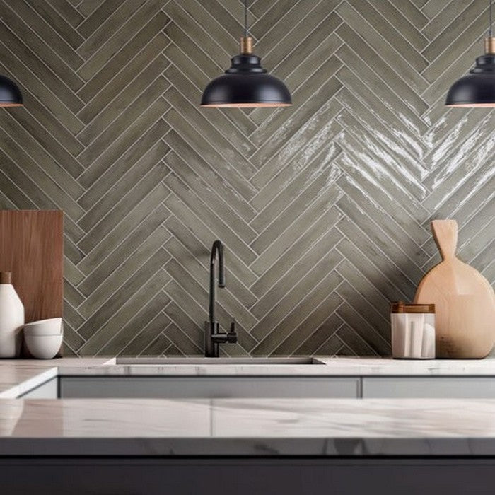 Crossville-2-x-16-Havana-Glossy-Ceramic-Wall-Tile-Loden-Green