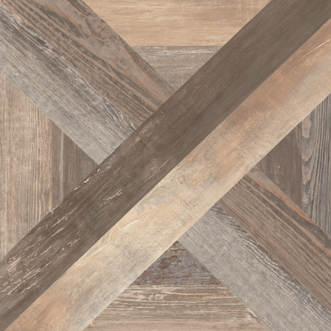 Crossville 24" x 24" Loft Parquet Rectified Matte French Pattern Porcelain Tile