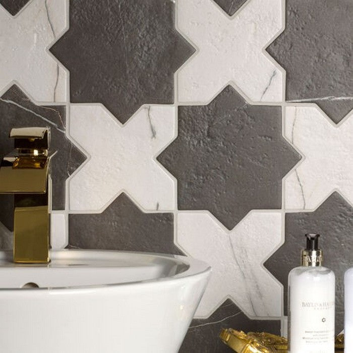 Crossville-6-x-6-Marmol-Matte-Porcelain-Star-Tile-Marron