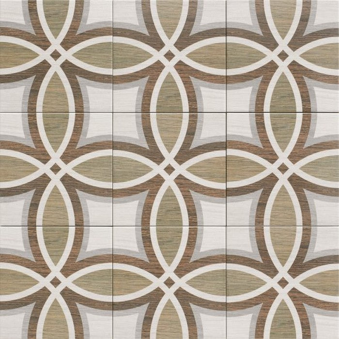 Crossville 8" x 8" Pacific Matte Deco Porcelain Tile