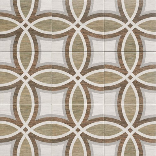 Crossville 8" x 8" Pacific Matte Deco Porcelain Tile