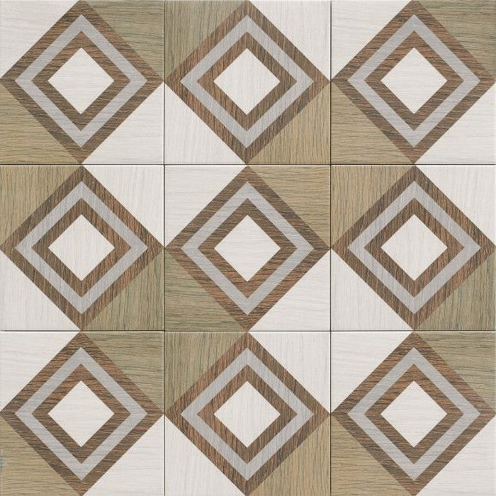 Crossville 8" x 8" Pacific Matte Deco Porcelain Tile