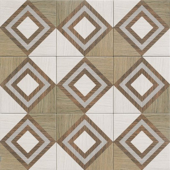 Crossville 8" x 8" Pacific Matte Deco Porcelain Tile