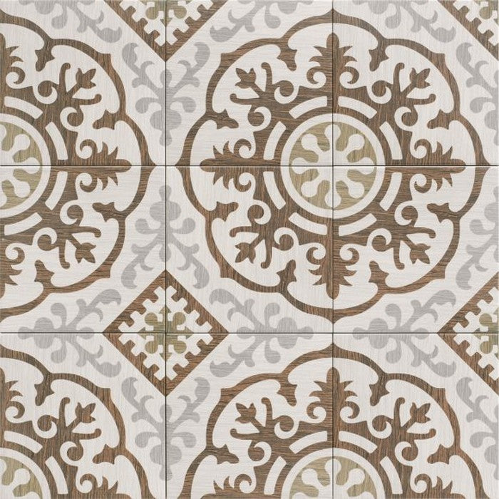 Crossville 8" x 8" Pacific Matte Deco Porcelain Tile