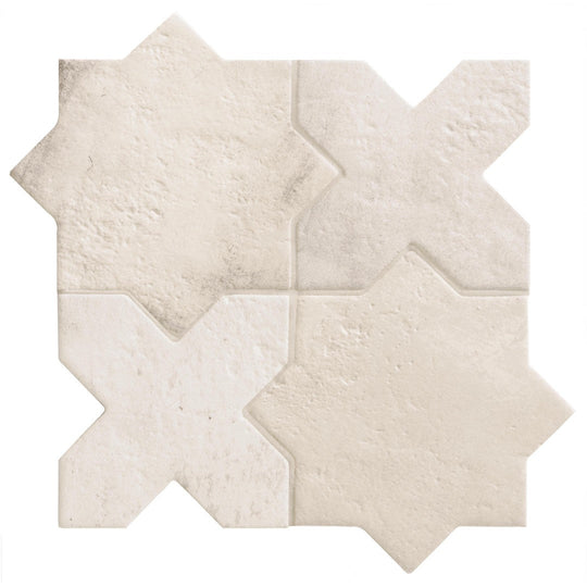 Crossville-6-x-6-Valencia-Matte-Ceramic-Star-Tile-Chalk