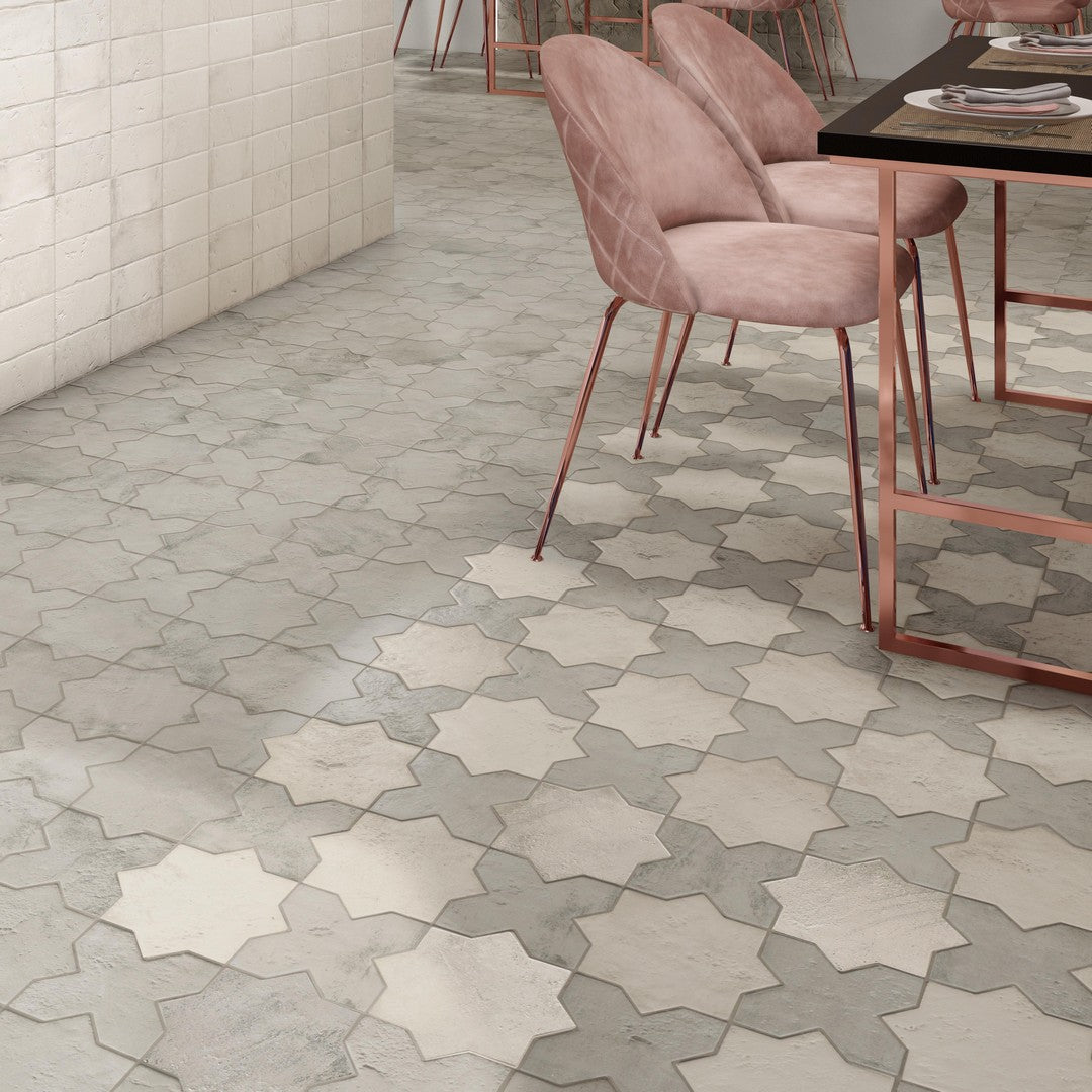 Crossville-6-x-6-Valencia-Matte-Ceramic-Star-Tile-Dove