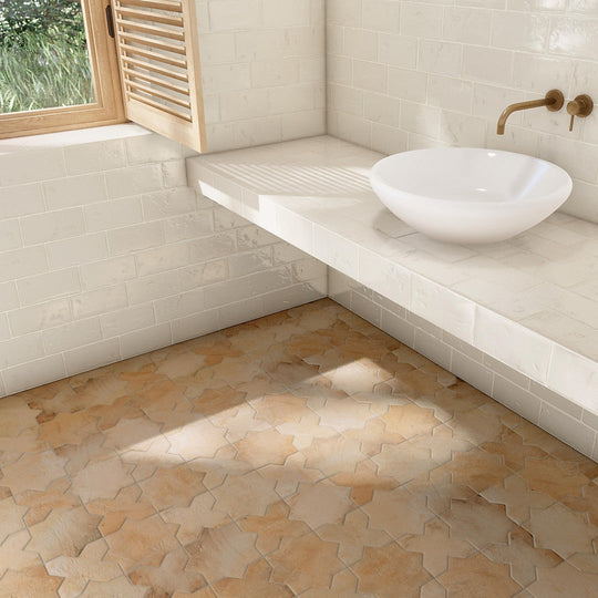 Crossville-6-x-6-Valencia-Matte-Ceramic-Star-Tile-Natural