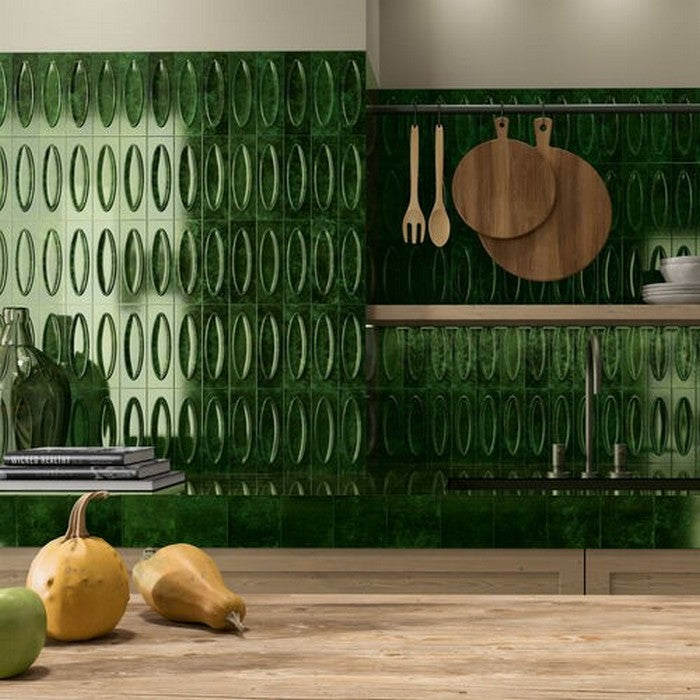Crossville-2.56-x-7.87-Vintage-Oval-Texture-Glossy-Ceramic-Wall-Tile-Green