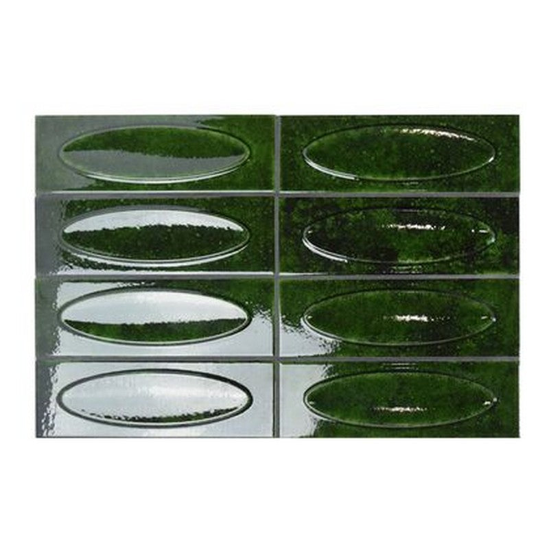 Crossville 2.56" x 7.87" Vintage Oval Texture Glossy Ceramic Wall Tile