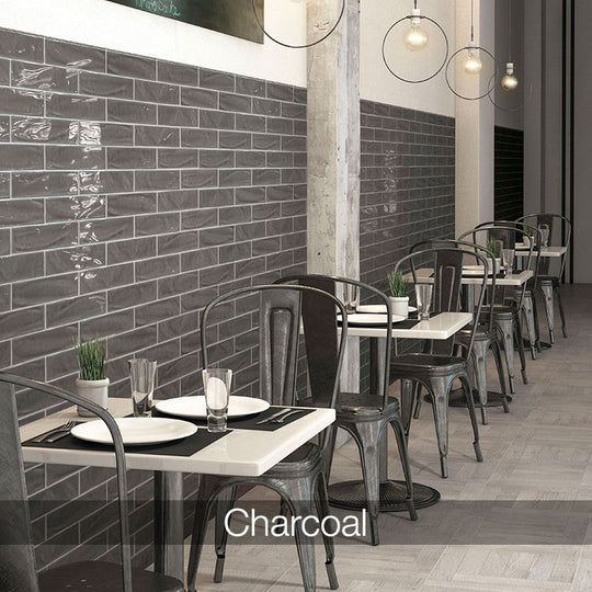 Settecento-3-x-12-New Yorker-Glossy-Ceramic-Wall-Tile-Charcoal