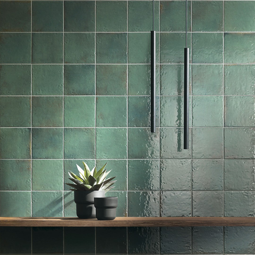 Settecento-6-x-6-Oxida-Glossy-Porcelain-Wall-Tile-Green