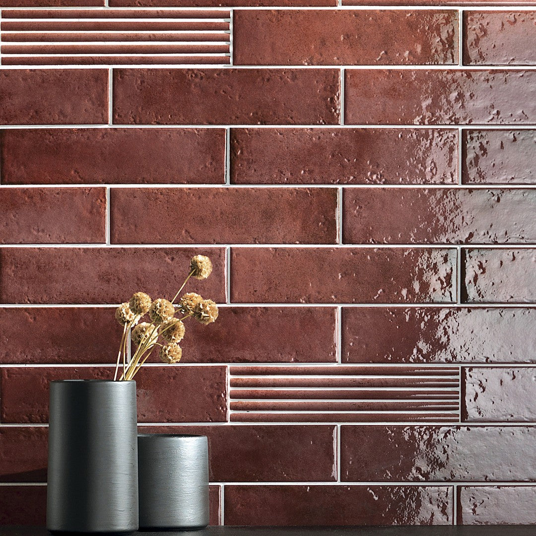 Settecento-3-x-12-Oxida-Glossy-Porcelain-Wall-Tile-Red