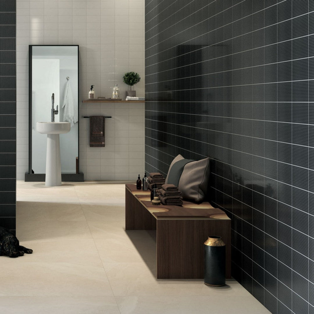 Settecento-4-x-8-Sketches-Glossy-Horizontal-Ceramic-Wall-Tile-Charcoal