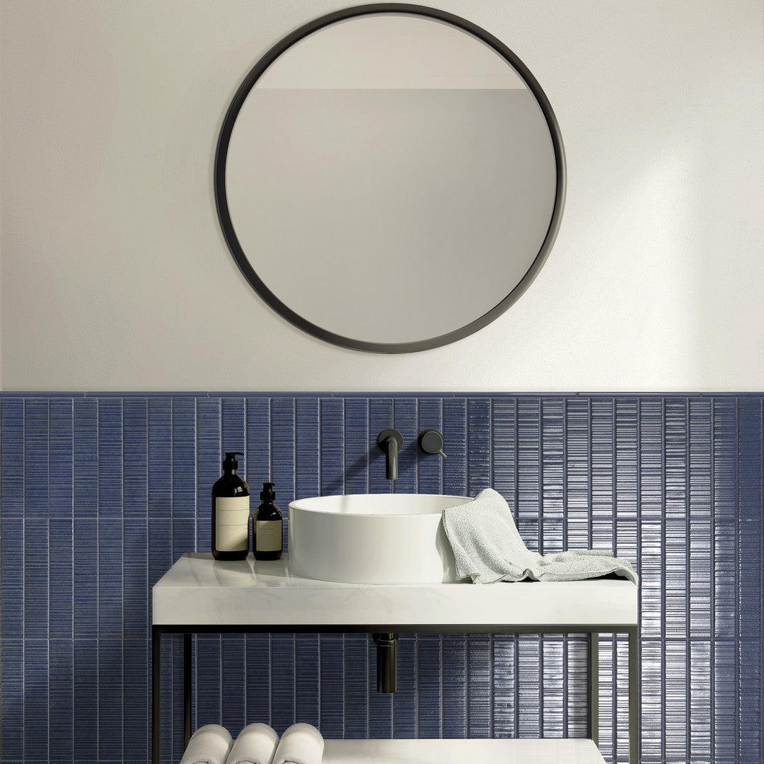 Settecento-2-x-9-Vibrant-Glossy-Porcelain-Wall-Tile-Blue
