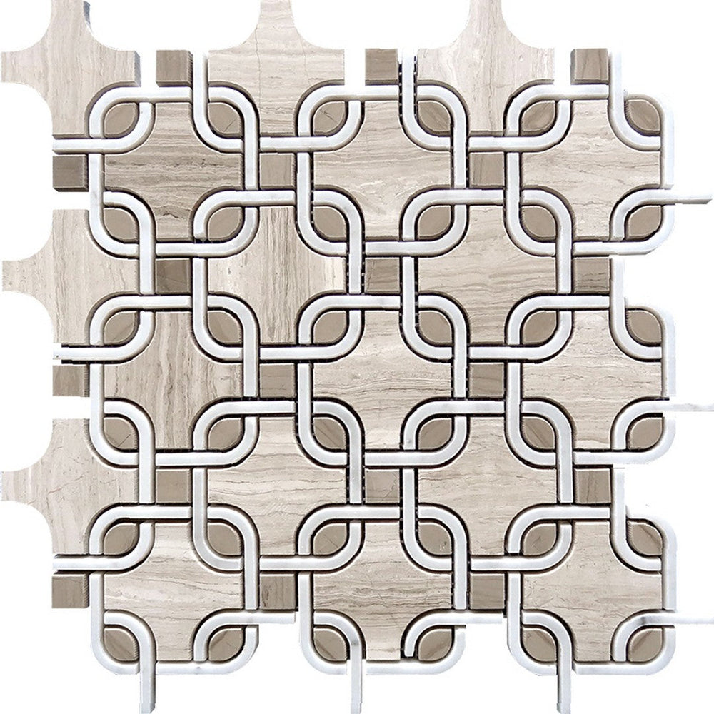 MiR Waterjet 11.6" x 11.6" Natural Stone Mosaic Polished