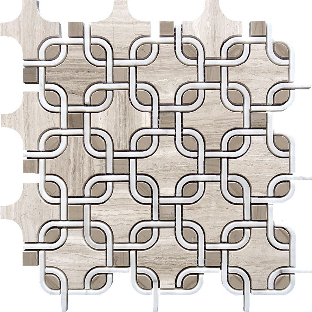 MiR Waterjet 11.6" x 11.6" Natural Stone Mosaic Polished