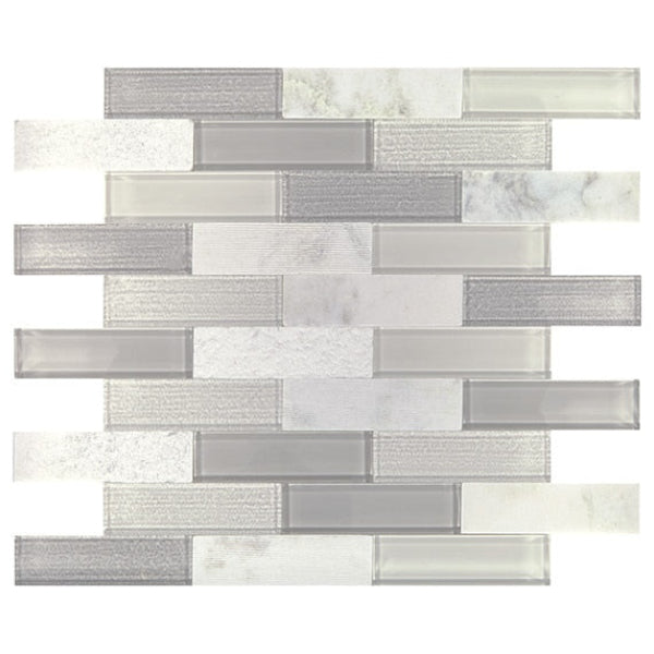 Daltile-Simplystick-Mosaix-12-x-12-Mixed-Glass-1.25x4-Brick-Joint-Mosaic-Stormy-Mist-and-Glass-Blend