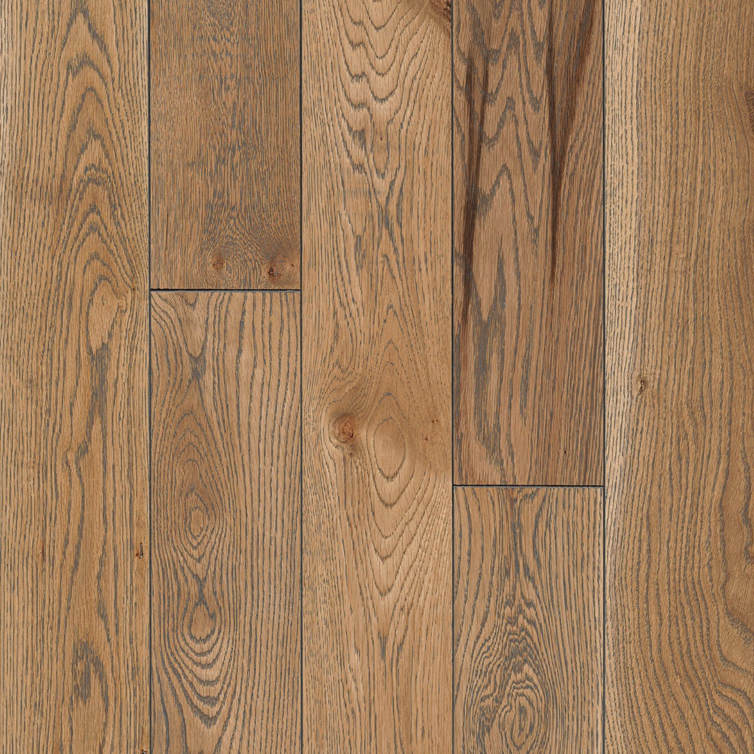 Hartco TimberBrushed 5" Solid Oak Hardwood Plank Wire Brushed