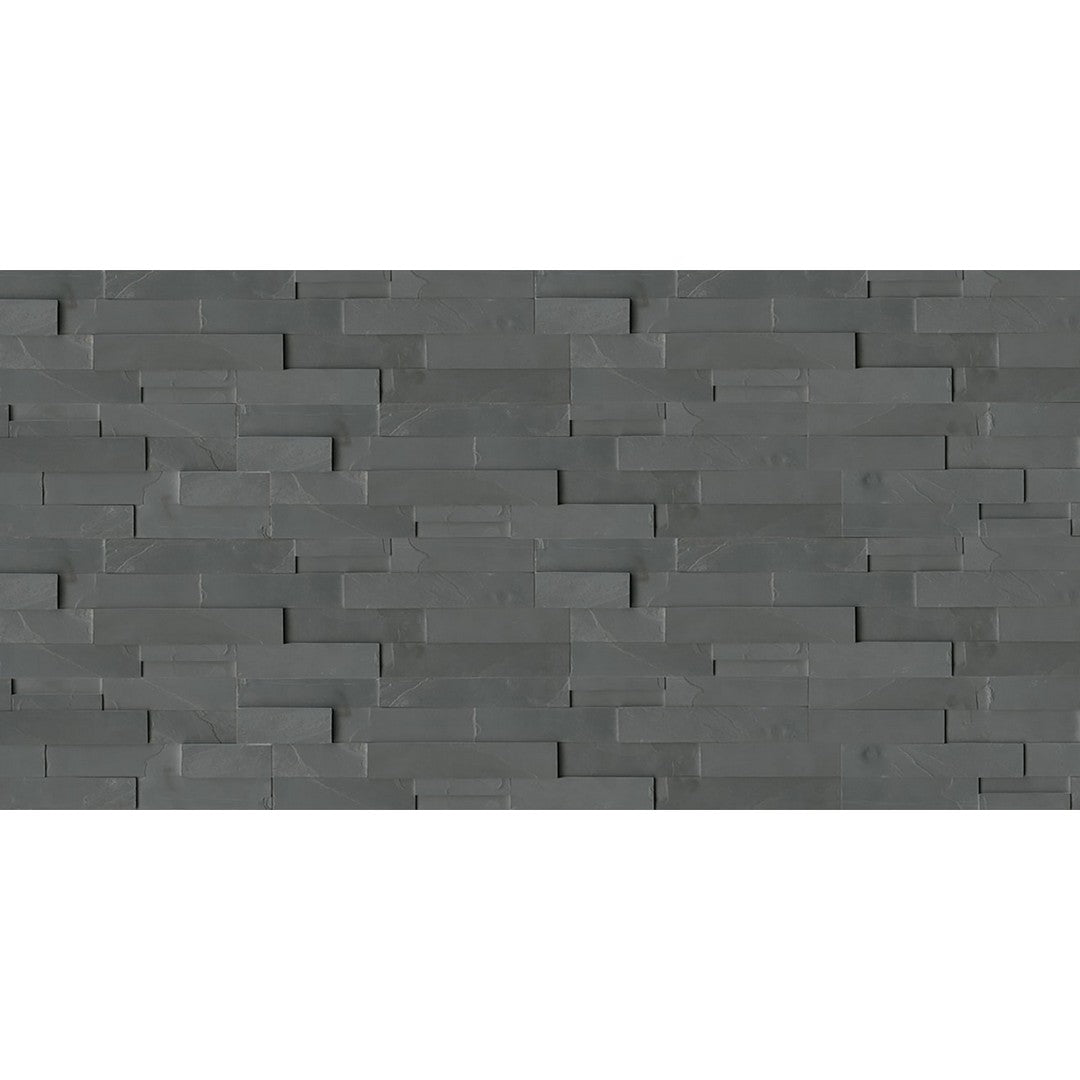 Bedrosians Slate Andhra Black 6" x 24" Natural Cleft Ledger