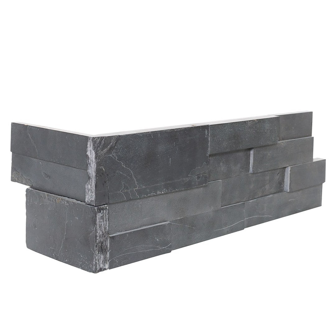 Bedrosians Slate Andhra Black 6" x 24" Natural Cleft Ledger Corner