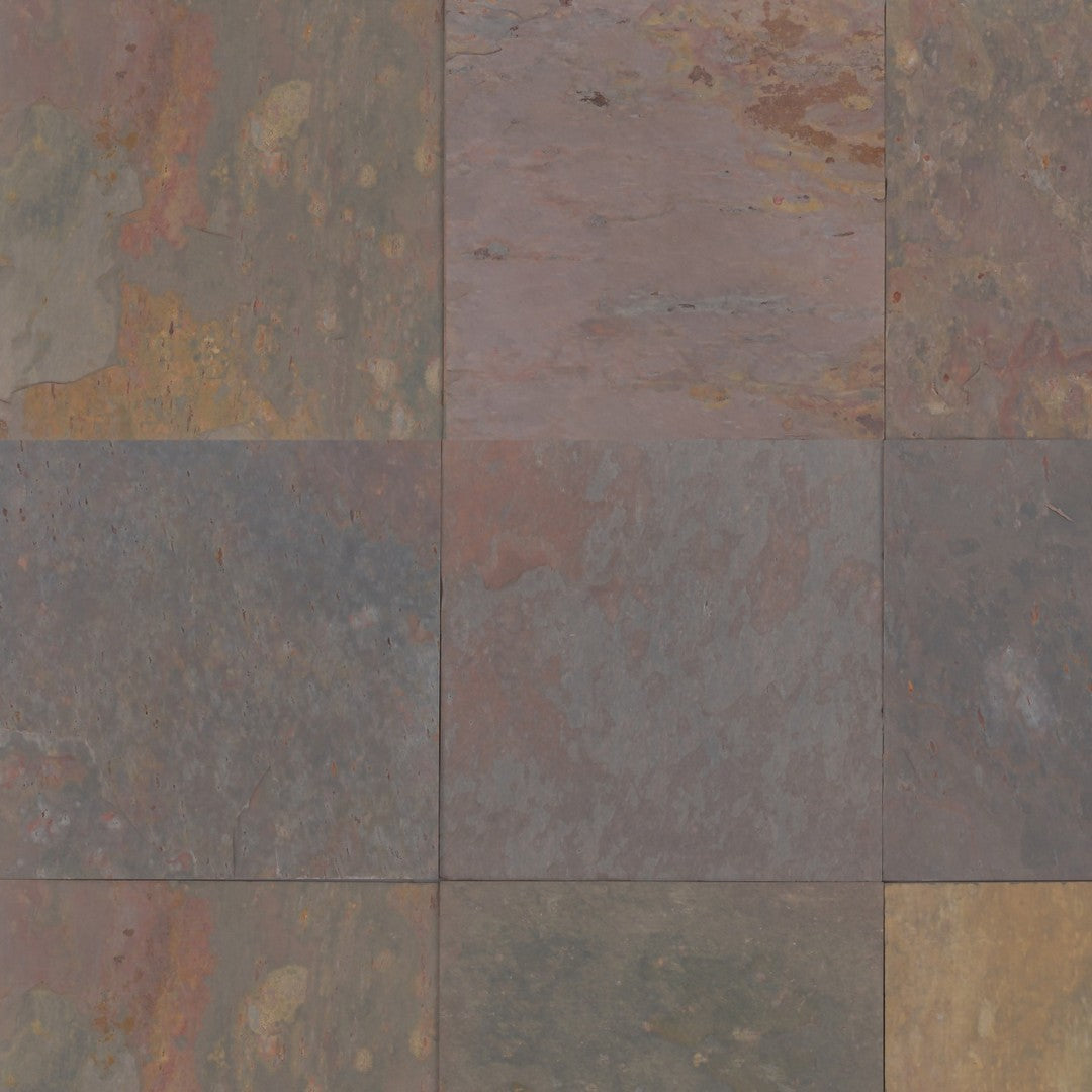 Bedrosians Slate Rajah Multicolor 16" x 16" Floor Tile