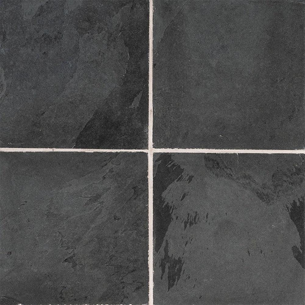 MS International Montauk Black 12" x 12" Honed Slate Tile