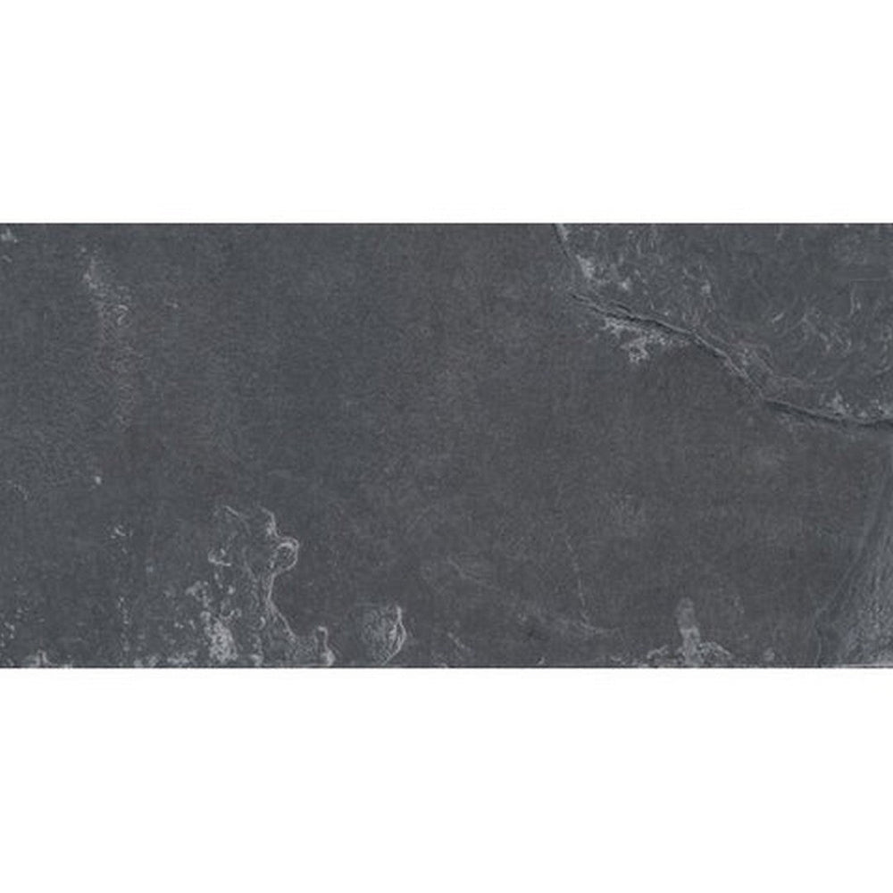 MS International Montauk Black 12" x 24" Gauged Back Slate Tile