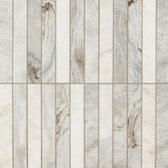 MS International 2" x 12" Arabescato Venato Marble Mosaic