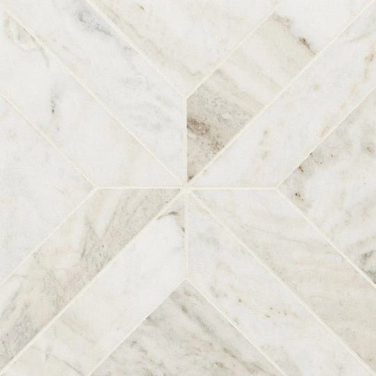 MS International 12" x 12" Arabescato Venato Marble Mosaic