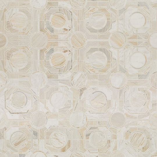 MS International 10.14" x 10.14" Athena Gold Marble Mosaic