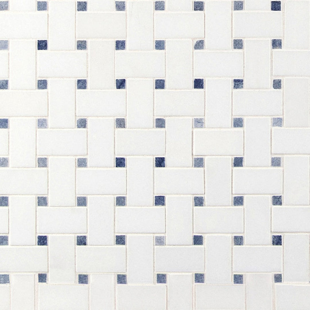 MS International Azula 12" x 12" Polished Marble Basketweave Mosaic