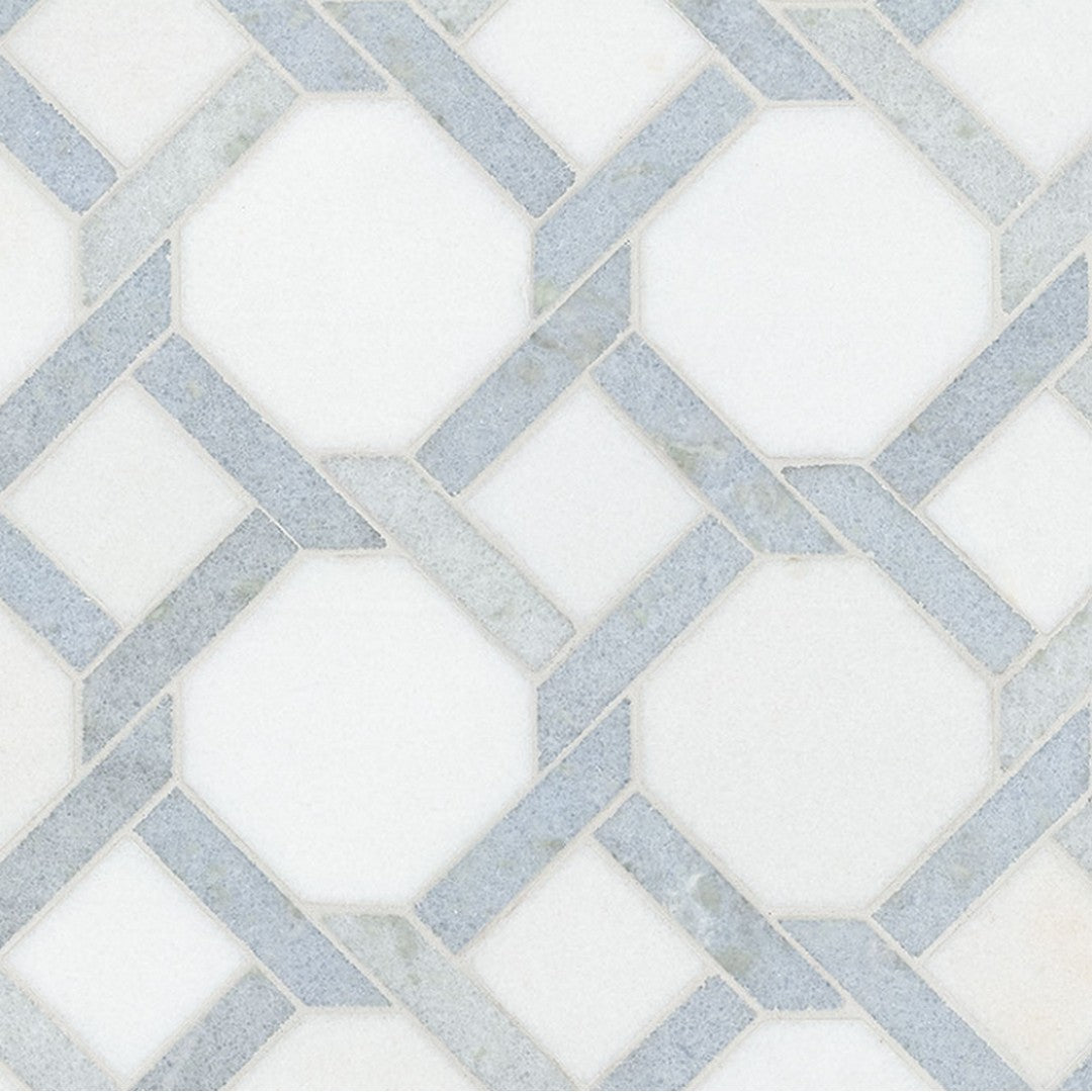 MS International 11" x 11" Azula Kaya Polished Geometric Marble Mosaic