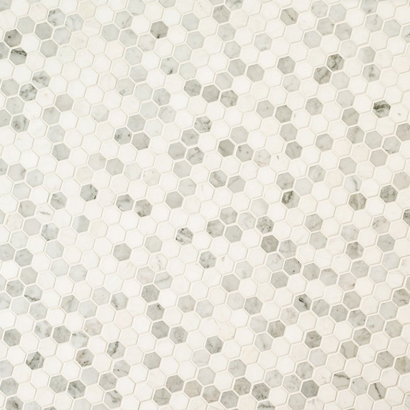 MS International 11.73" x 11.73" Bianco Dolomite Marble 1" Hexagon Mosaic