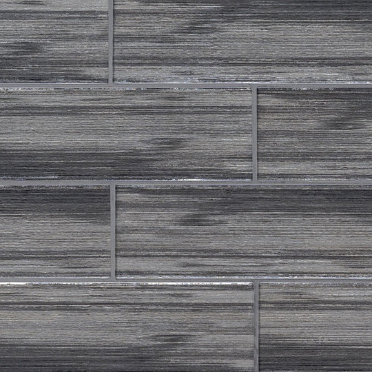 MS International Glacier Black 3" x 9" Glass Tile