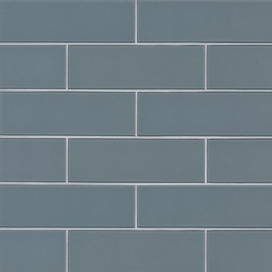 MS International Harbor Gray 4" x 12" Glossy Glass Tile