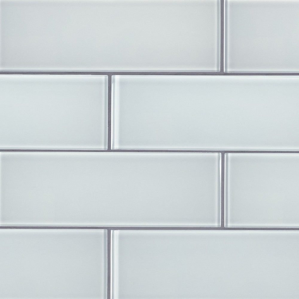 MS International Ice 3" x 9" Glossy Glass Tile