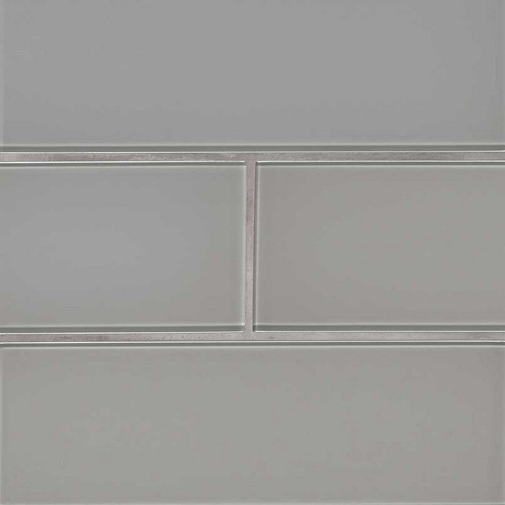 MS International Oyster Gray 4" x 12" Glossy Glass Tile