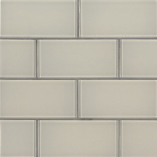 MS International Snowcap White 3" x 6" Glossy Glass Tile