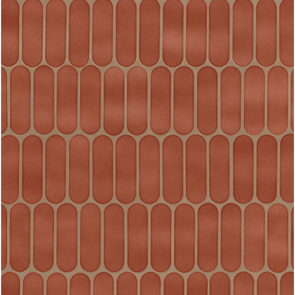 MS International 12" x 12" Terra Glossy Ellipse Interlocking Glass Mosaic
