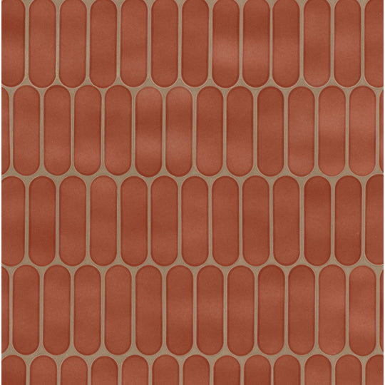 MS International 12" x 12" Terra Glossy Ellipse Interlocking Glass Mosaic